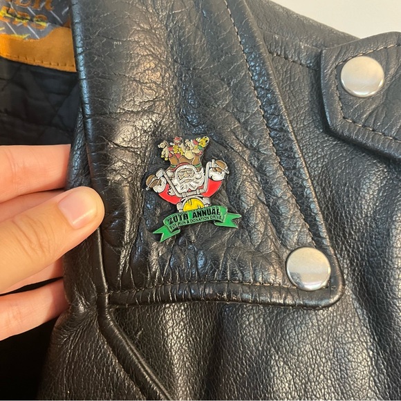 Harley Davidson 9/11 Remembrance Leather Jacket with Pins Size 40 - Picture 5 of 10